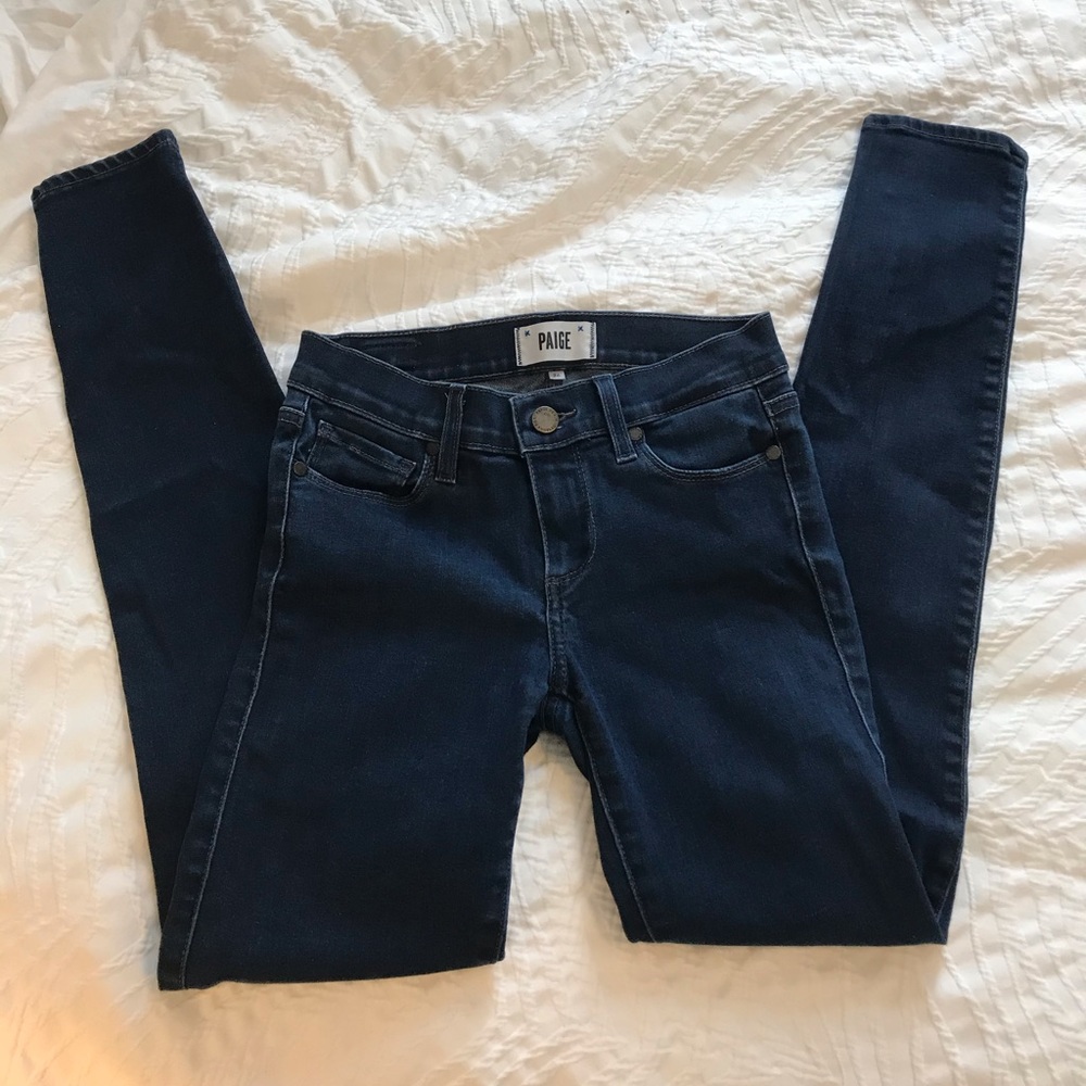 PAIGE dark wash skinny jean